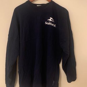 Navy longsleeve SeaWorld tee